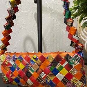 New “Candy Wrapper” Handbag:Super Cute approx size~9X4 inches. Bought in Cozumel